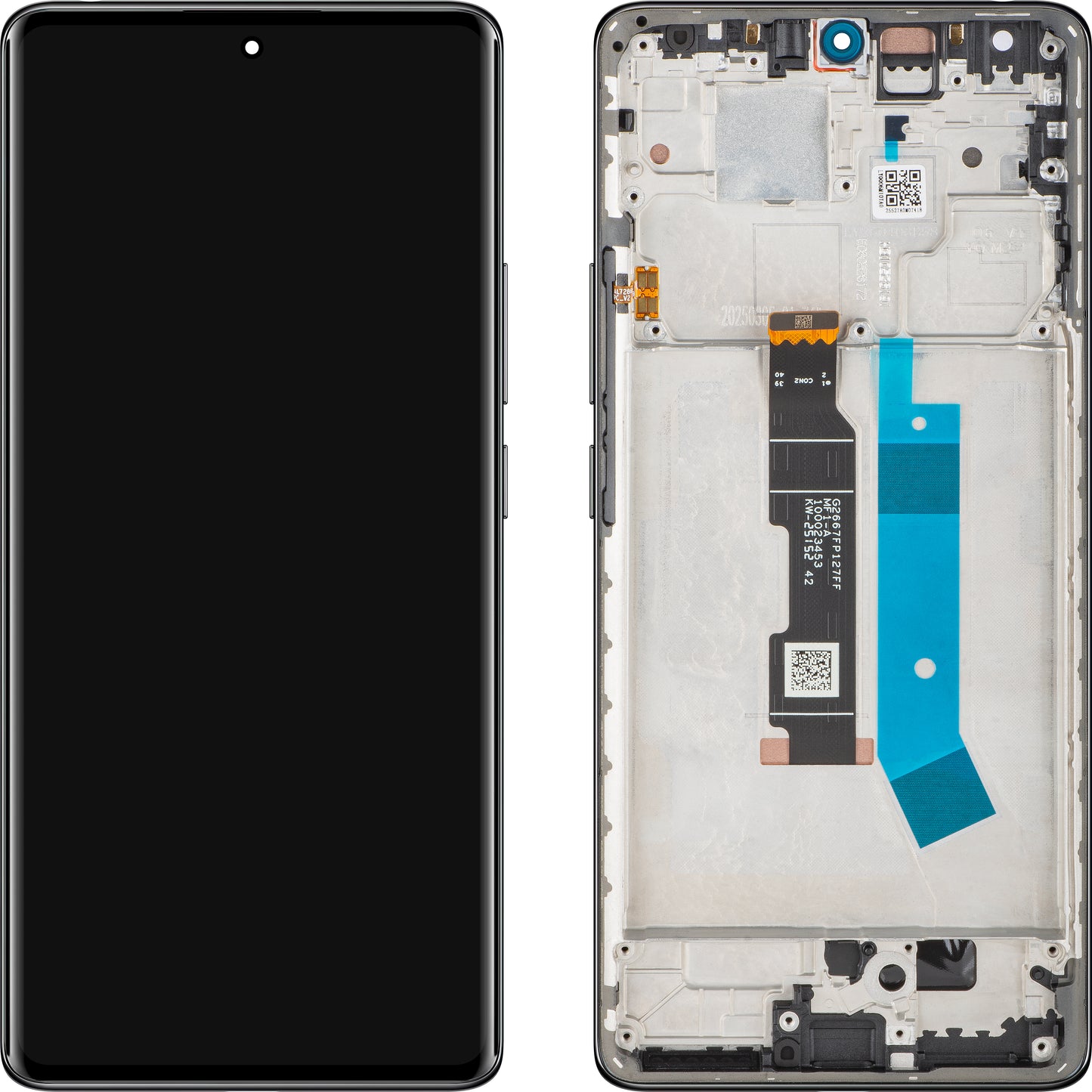 Displej s dotykovou obrazovkou Xiaomi Redmi Note 14 Pro 4G, s rámem, Černá (Midnight Black), Service Pack 560003000O600