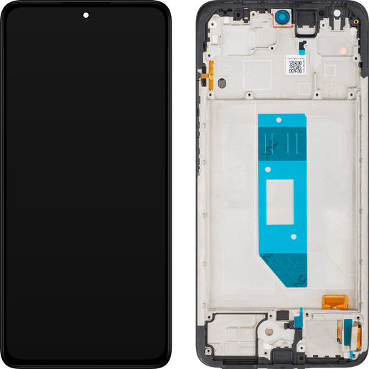 Displej s dotykovým panelem Xiaomi Redmi Note 14 4G, s rámem, Evropská verze, Černá, Service Pack 56000700O7E00