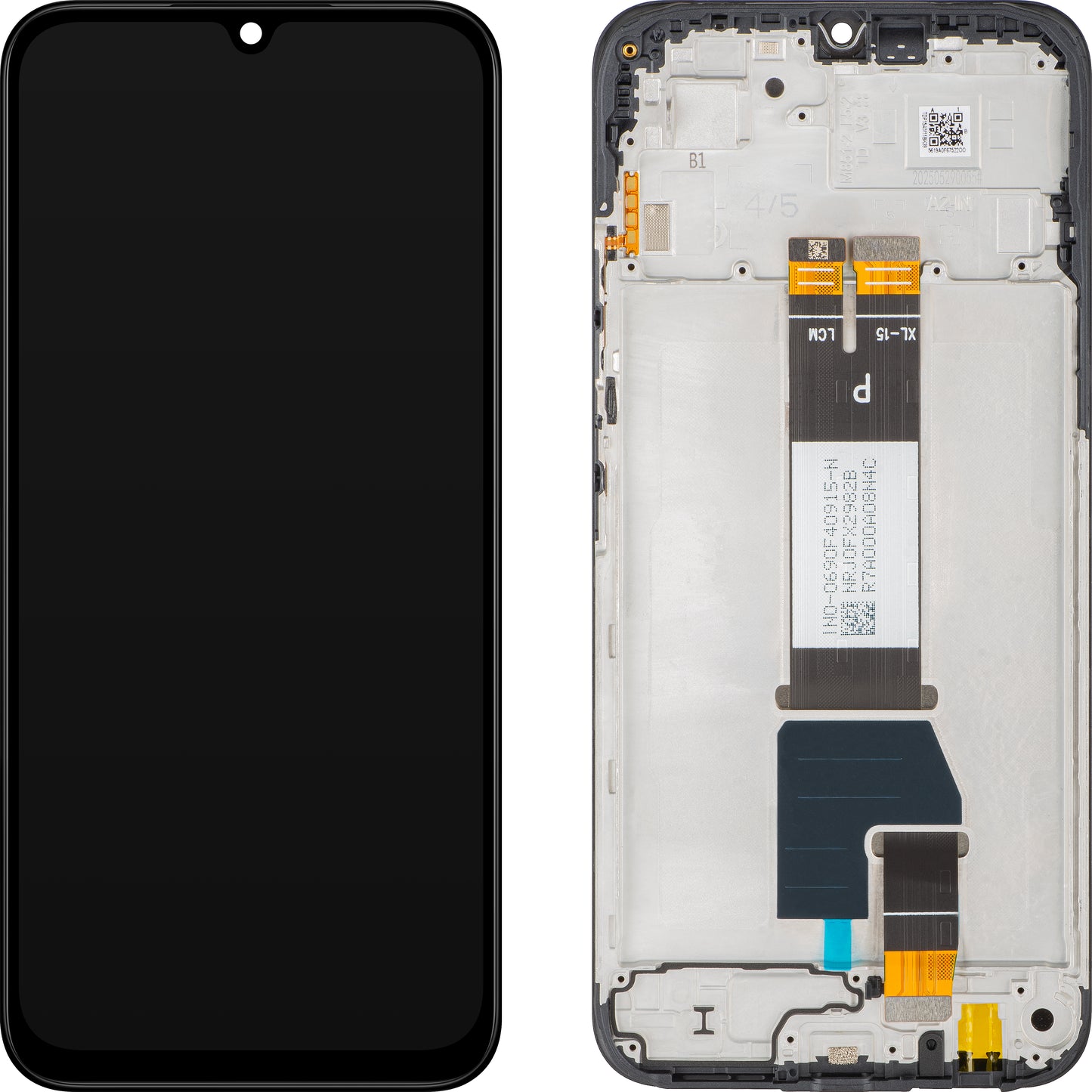 Displej s dotykovou obrazovkou Xiaomi Redmi 15C 5G, s rámem, černý, Service Pack 56000200P1500