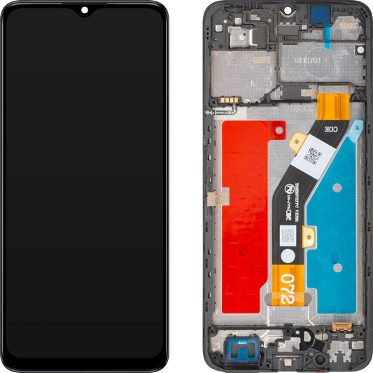 Displej s dotykovou obrazovkou ZTE Blade A34, s rámem, černý, Service Pack 80800518534