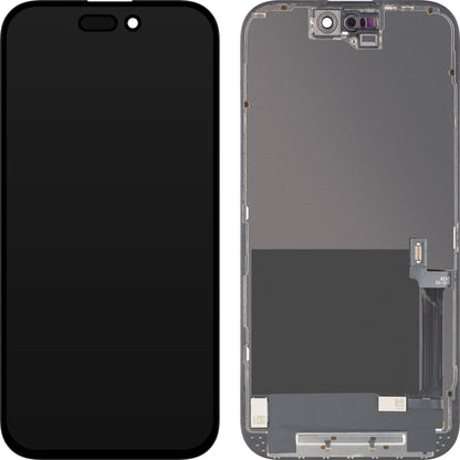 Displej s dotykovou obrazovkou ZY pro Apple iPhone 16, s rámem, verze LCD In-Cell IC Movable, černý