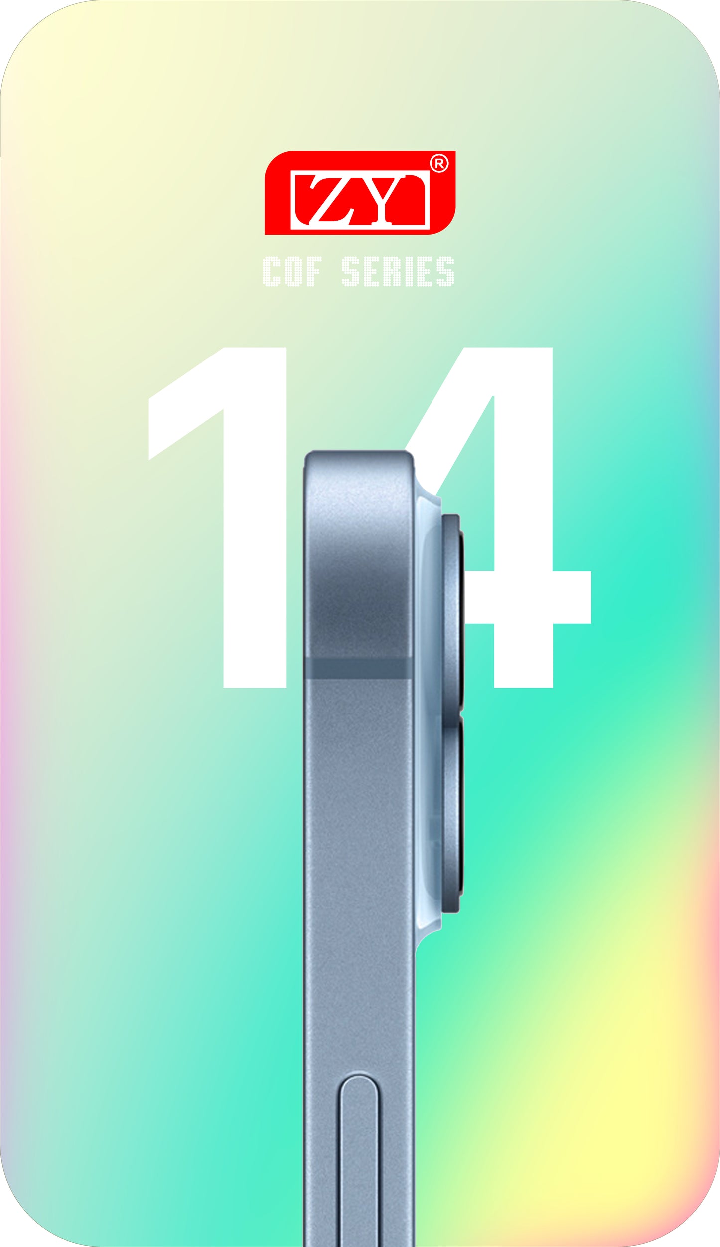 Dotykový displej ZY pro Apple iPhone 14, s rámečkem, pohyblivý, LCD In-Cell IC, černý 