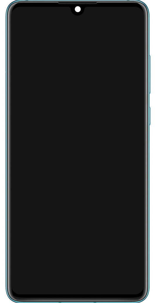 Displej s dotykovou obrazovkou Huawei P30, s rámem a baterií, modrý (Aurora Blue), servisní balíček 02354HRH