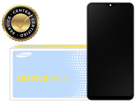 Dotykový displej Samsung Galaxy A20e A202, s rámečkem, černý, servisní balíček GH82-20186A