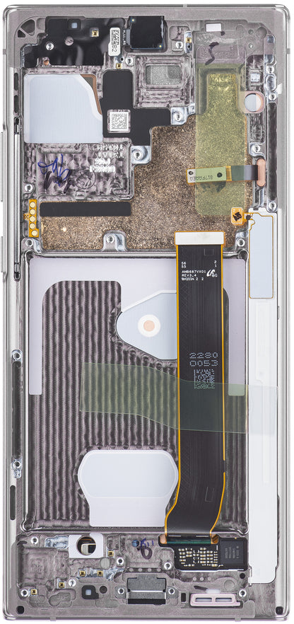 Displej s dotykovou obrazovkou Samsung Galaxy Note 20 Ultra 5G N986 / Note 20 Ultra N985, s rámem, bílý, servisní balíček GH82-23596C