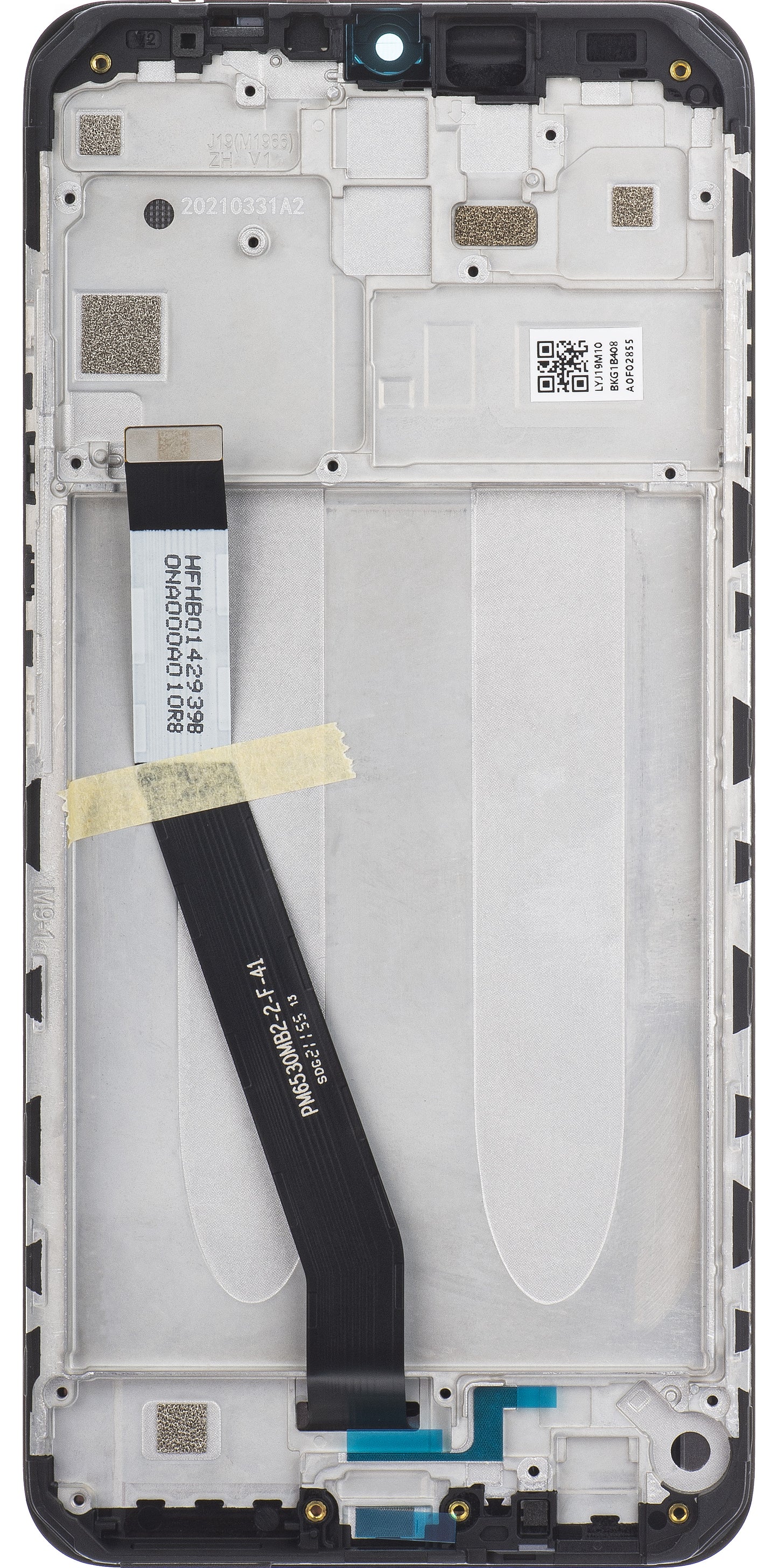 Display s dotykovým displejem Xiaomi Redmi 9, s rámem, černý, Service Pack 5600050J1900