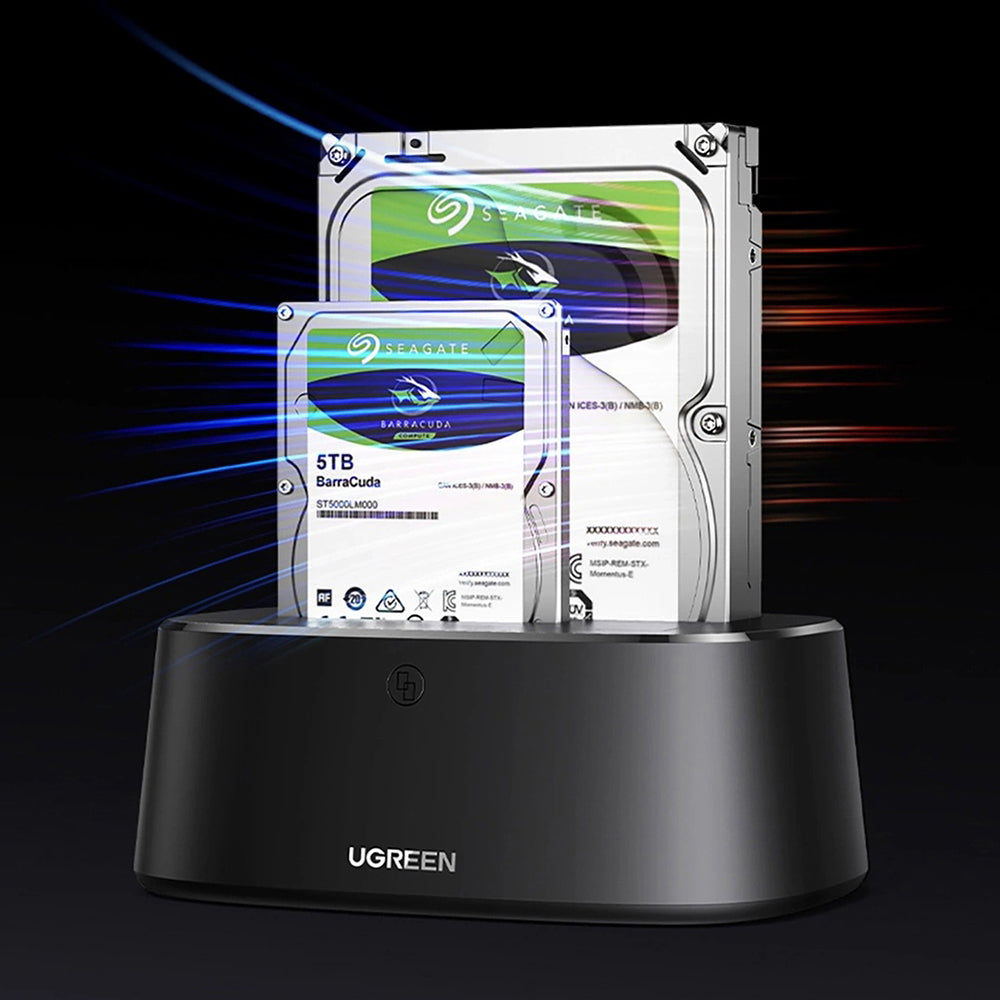 Docking Station UGREEN CM198 (50857) pro HDD / SSD SATA 2,5 palce / 3,5 palce, černá