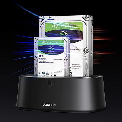 Docking Station UGREEN CM198 (50857) pro HDD / SSD SATA 2,5 palce / 3,5 palce, černá