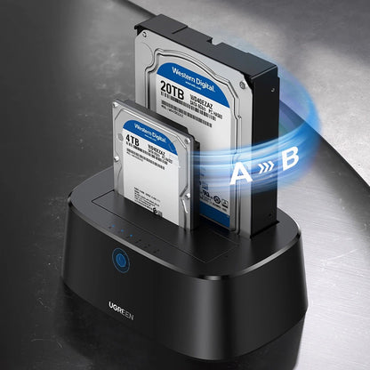 Docking Station UGREEN CM198 (50857) pro HDD / SSD SATA 2,5 palce / 3,5 palce, černá
