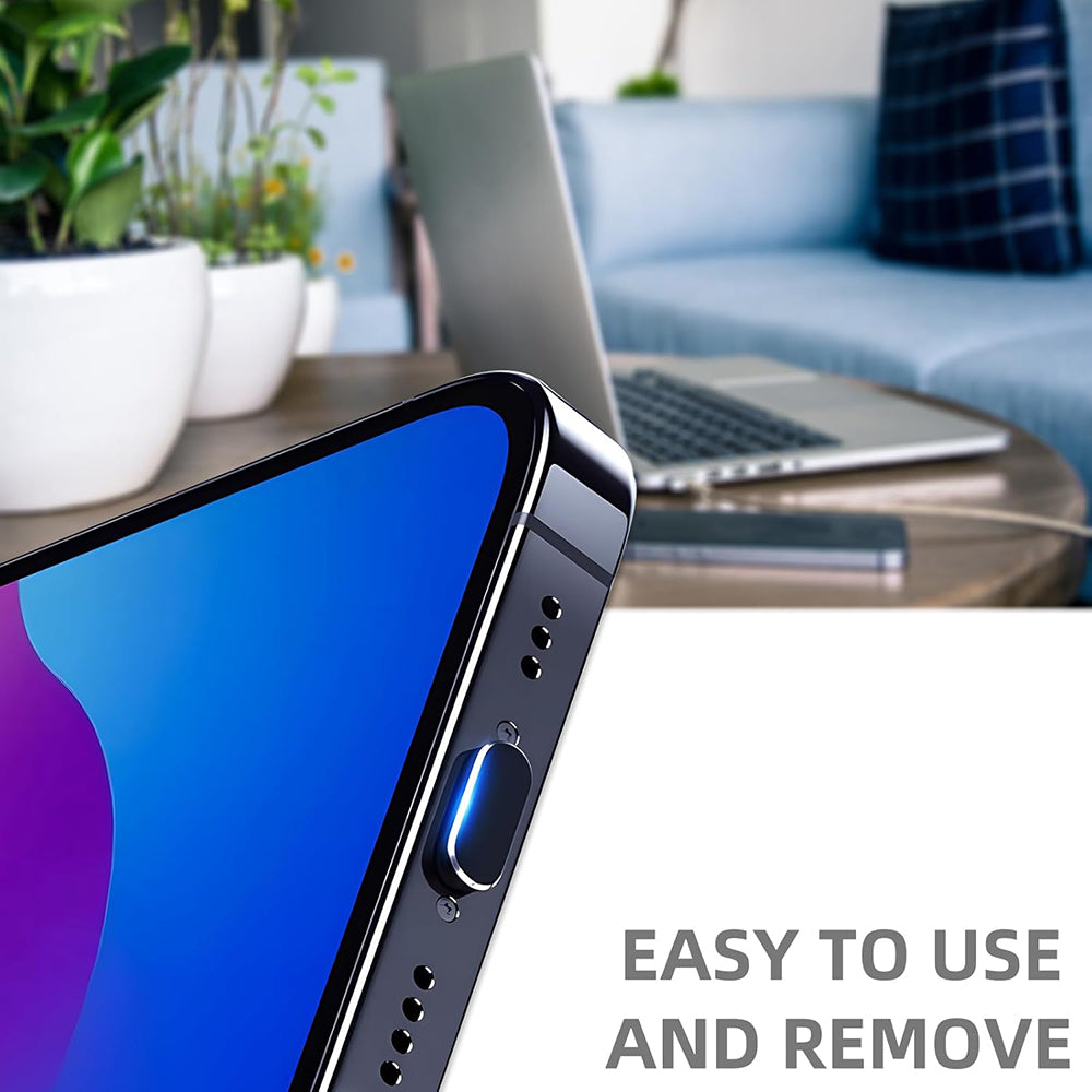 Zátka proti prachu pro telefon Techsuit AD1, USB-C, sada 4 kusů, černá