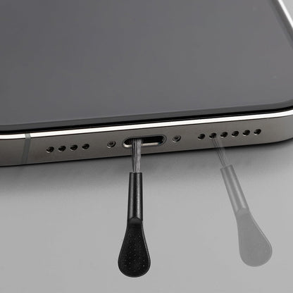 Zátka proti prachu pro telefon Techsuit AD1, USB-C, sada 4 kusů, černá