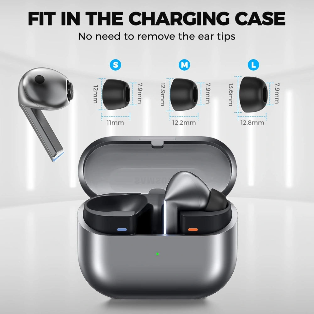 Špunty Techsuit ET3 pro Samsung Galaxy Buds3 Pro, Velikost S / M / L, Bílé