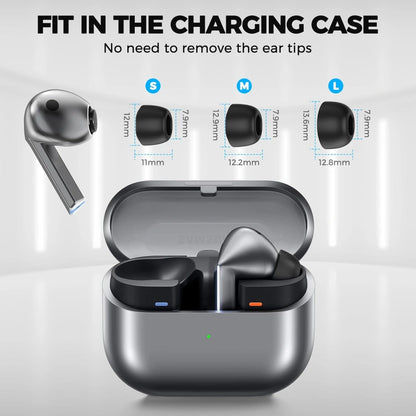 Špunty Techsuit ET3 pro Samsung Galaxy Buds3 Pro, Velikost S / M / L, Bílé