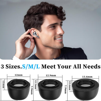 Špunty Techsuit ET3 pro Samsung Galaxy Buds3 Pro, Velikost S / M / L, Černé