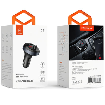FM Bluetooth modulátor McDodo, 2 x USB-A