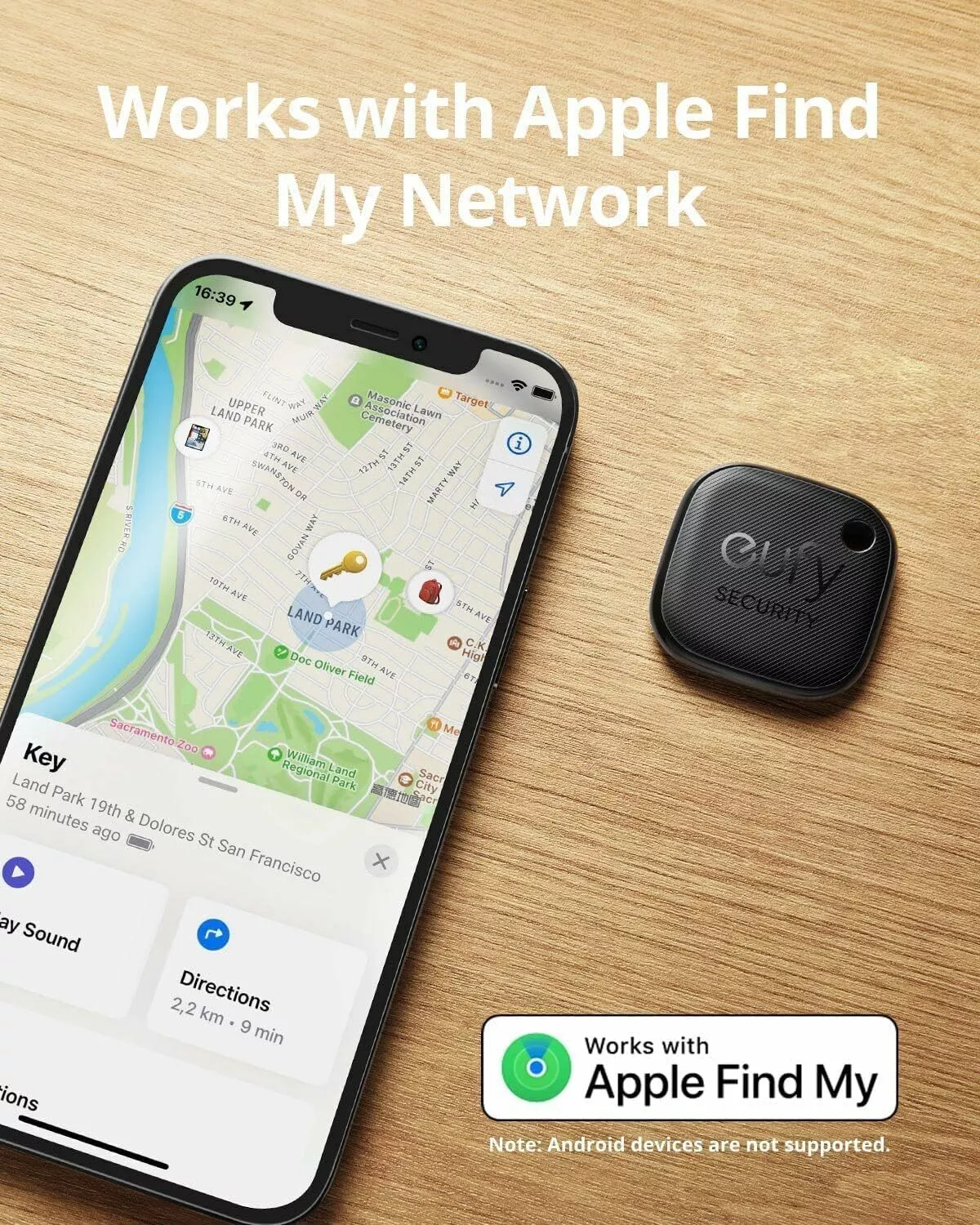 Eufy Security SmartTrack Link pro iOS Series, Sada 4 kusů, Černá E87B0012