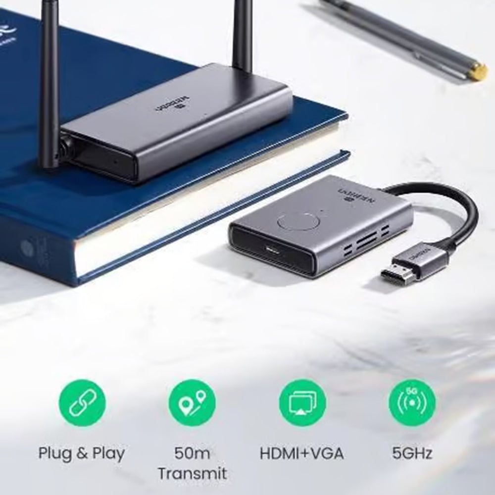 Bezdrátový HDMI extender UGREEN CM506, 1080P, šedý