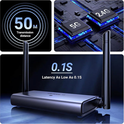 Bezdrátový HDMI extender UGREEN CM586, 4K, černý