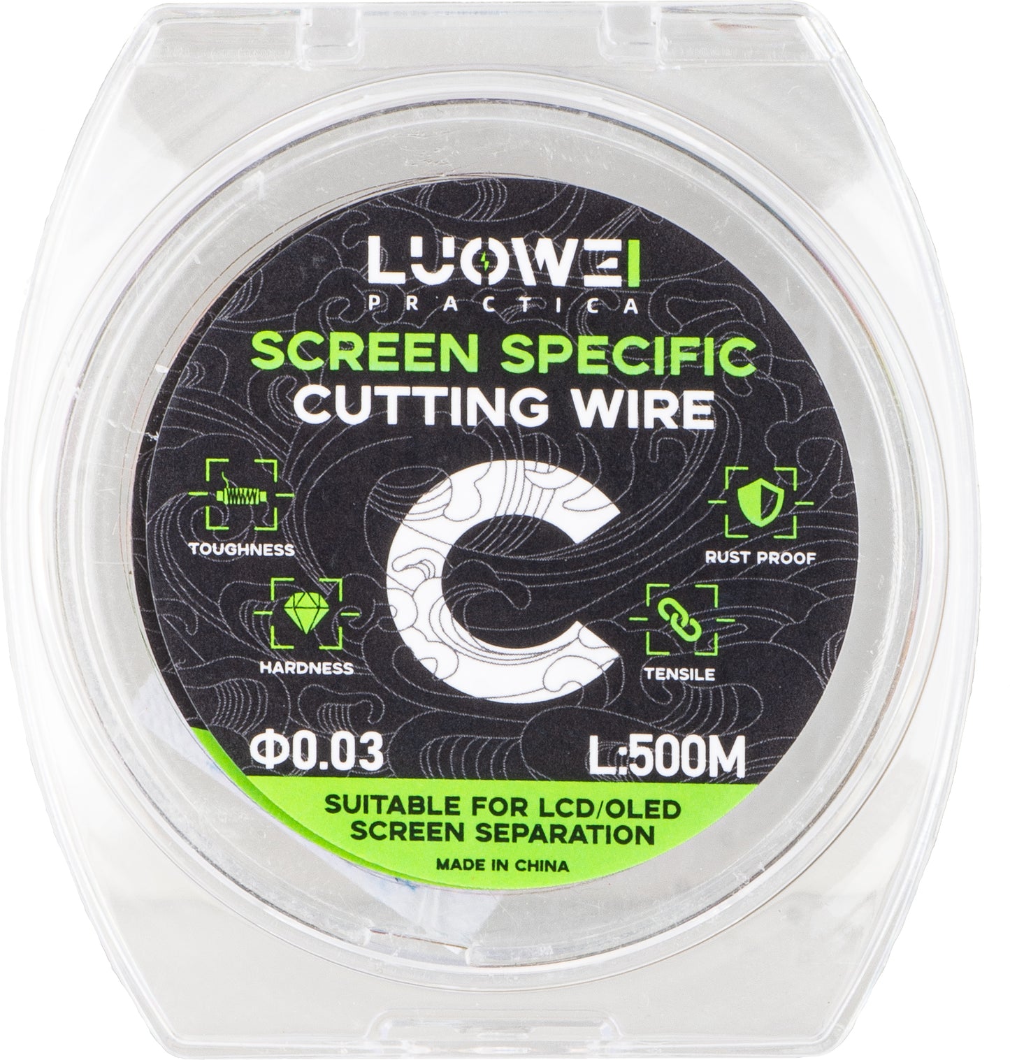 Molybdenové vlákno Luowei, 0,03 mm, 500 m