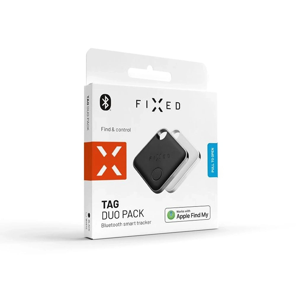Fixed SmartTag Duo pro iOS, Sada 2 kusy, Bílá / Černá