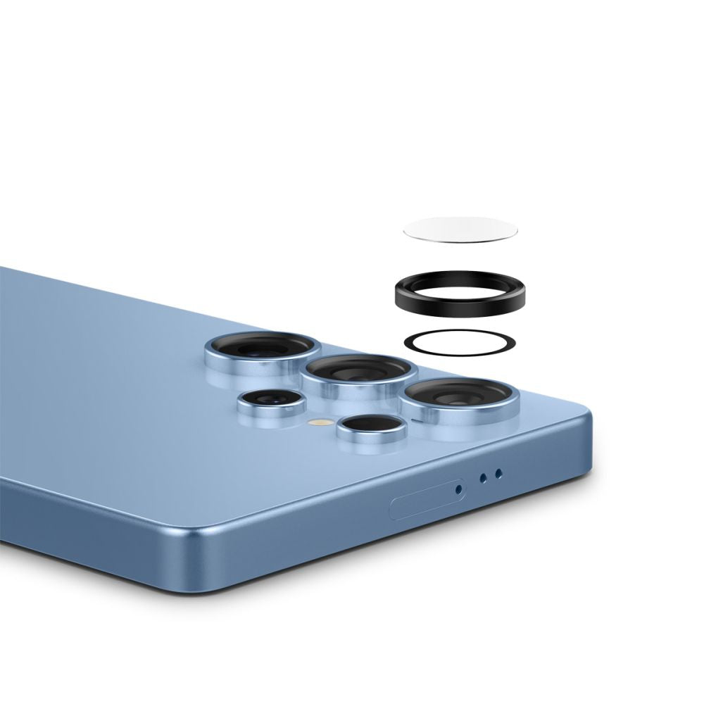 Ochranná fólie na zadní kameru Spigen GlastR EZ FIT Optik Pro HD pro Samsung Galaxy S25 Ultra S938, Tvrzené sklo, Sada 2 kusy, Černá