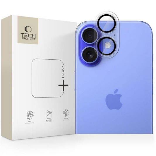 Ochranná fólie na zadní kameru Tech-Protect CamFull Fit+ pro Apple iPhone 17, Tvrzené sklo, Matně průhledná