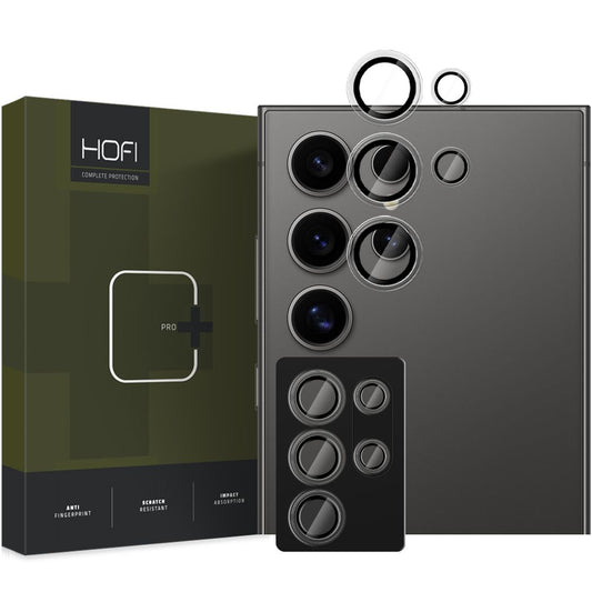 Ochranná fólie na zadní kameru HOFI CamRing PRO+ pro Samsung Galaxy S25 Ultra S938, tvrzené sklo, černá