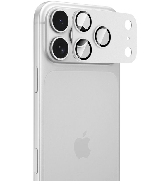 Ochranná fólie na zadní kameru Tech-Protect CamFull Fit+ pro Apple iPhone 18 Pro, tvrzené sklo, stříbrná