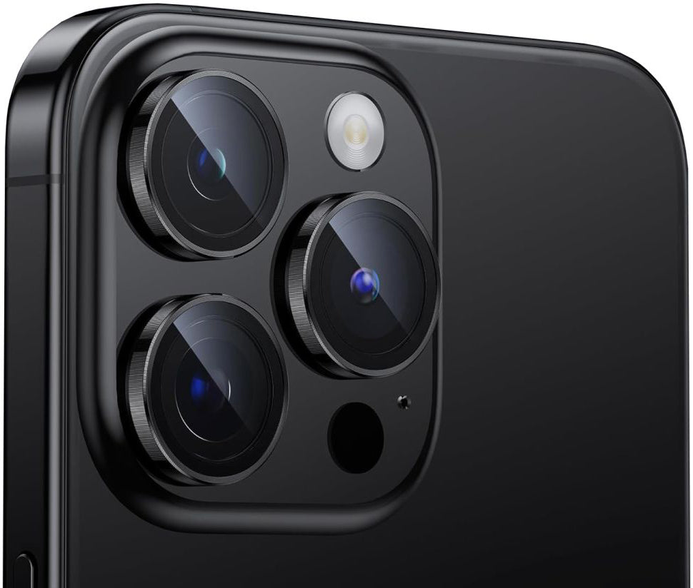 Ochranná fólie na zadní kameru Tech-Protect CamRing PRO+ pro Apple iPhone 14 Pro Max / 14 Pro, Tvrzené sklo, Černá