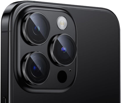Ochranná fólie na zadní kameru Tech-Protect CamRing PRO+ pro Apple iPhone 14 Pro Max / 14 Pro, Tvrzené sklo, Černá