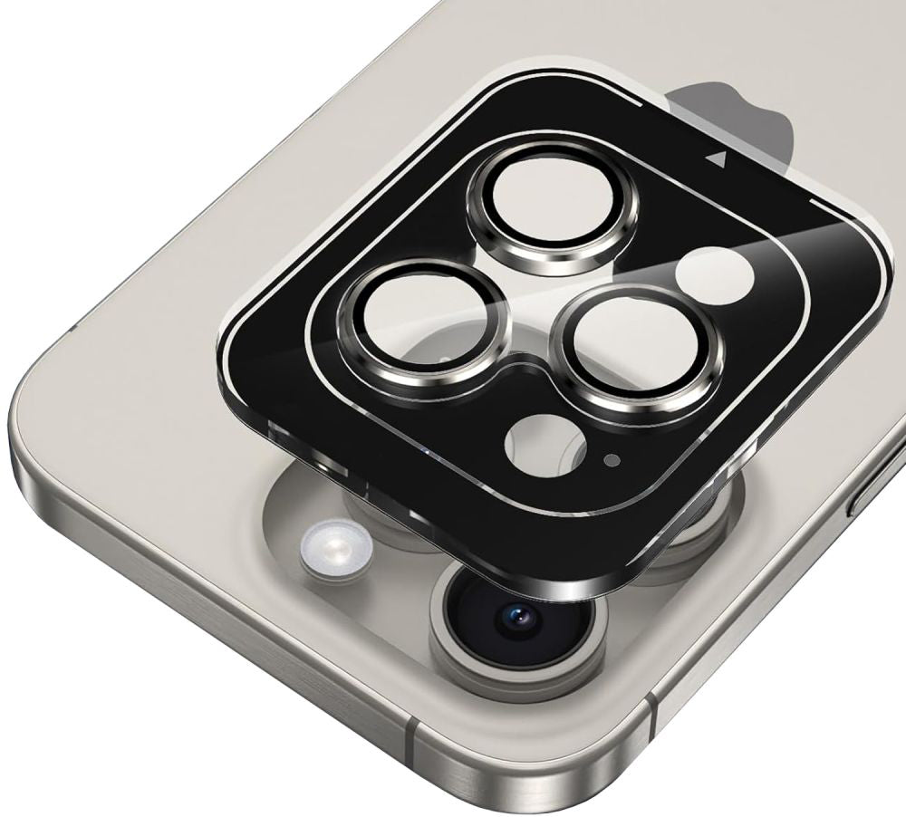 Ochranná fólie na zadní kameru Tech-Protect CamRing PRO+ pro Apple iPhone 14 Pro Max / 14 Pro, Tvrzené sklo, Černá
