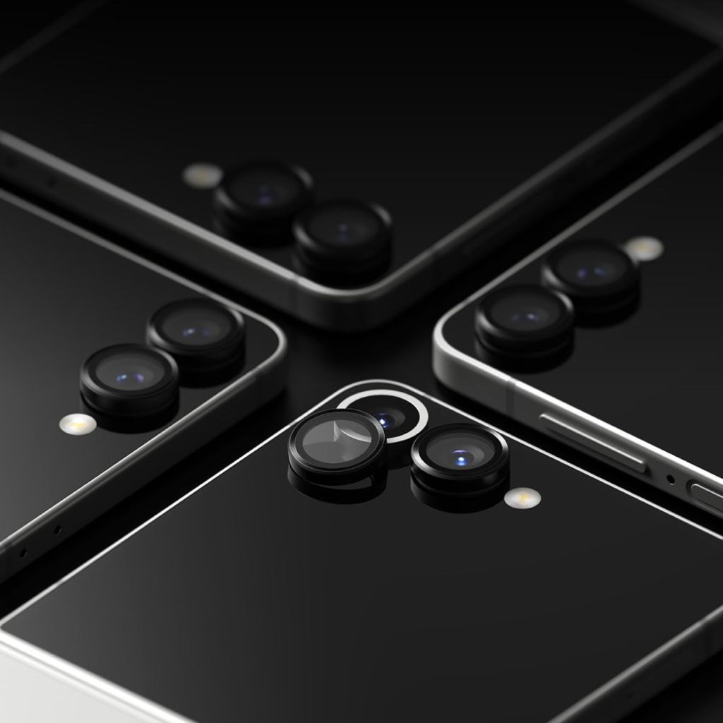 Ochranná fólie Ringke na zadní kameru pro Samsung Galaxy Z Flip7 F766, Tvrzené sklo, Sada 2 kusy, Černá