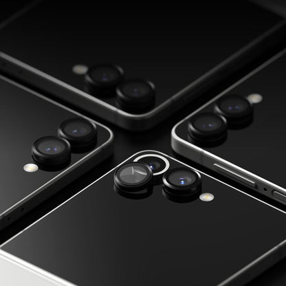 Ochranná fólie Ringke na zadní kameru pro Samsung Galaxy Z Flip7 F766, Tvrzené sklo, Sada 2 kusy, Černá
