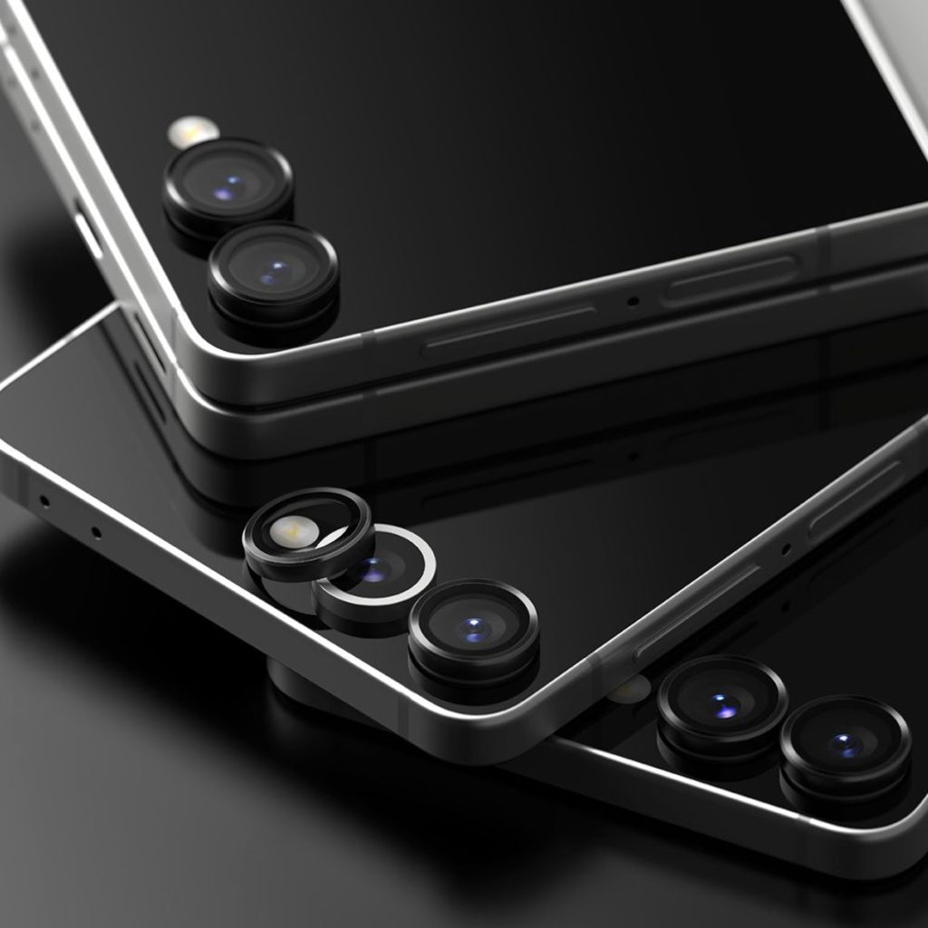 Ochranná fólie Ringke na zadní kameru pro Samsung Galaxy Z Flip7 F766, Tvrzené sklo, Sada 2 kusy, Černá