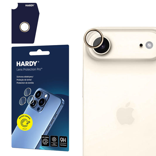 Ochranná fólie 3MK Hardy Protection Pro na zadní kameru pro Apple iPhone 17 Air, Tvrzené sklo, Zlatá