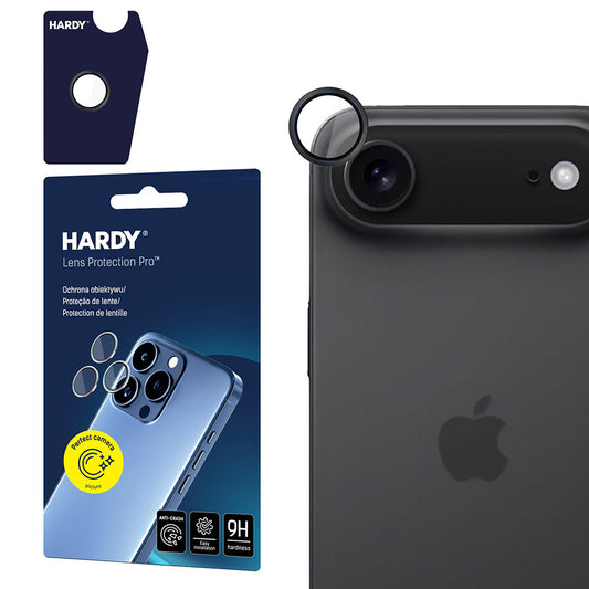 Ochranná fólie 3MK Hardy Protection Pro na zadní kameru pro Apple iPhone 17 Air, Tvrzené sklo, Černá