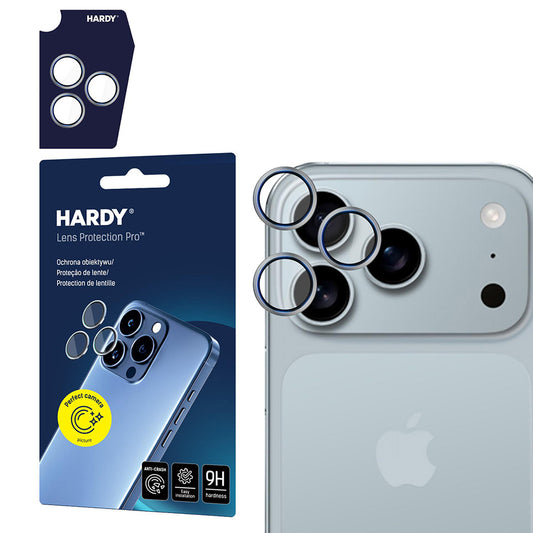 Ochranná fólie 3MK Hardy Protection Pro na zadní kameru pro Apple iPhone 17 Pro Max / 17 Pro, Tvrzené sklo, Béžová