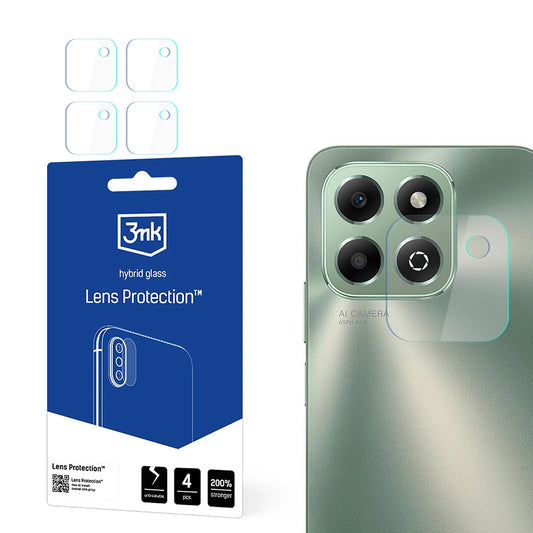 Ochranná fólie na zadní kameru 3MK Protection pro Honor X6b, flexibilní sklo, sada 4 kusů, průhledná
