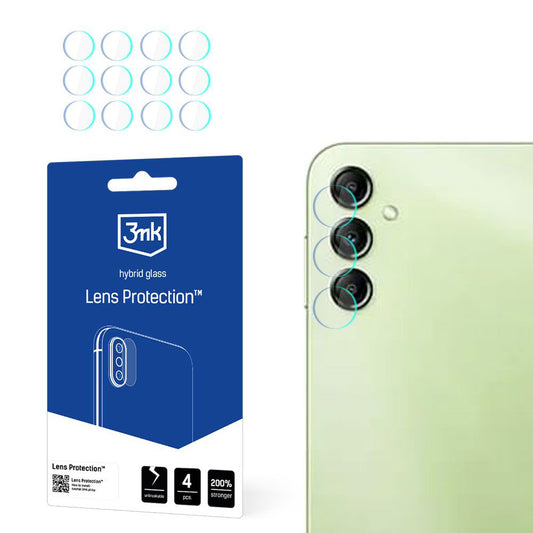 Ochranná fólie na zadní kameru 3MK Protection pro Samsung Galaxy A14 A145 / A14 5G A146, flexibilní sklo, sada 4 kusů, průhledná