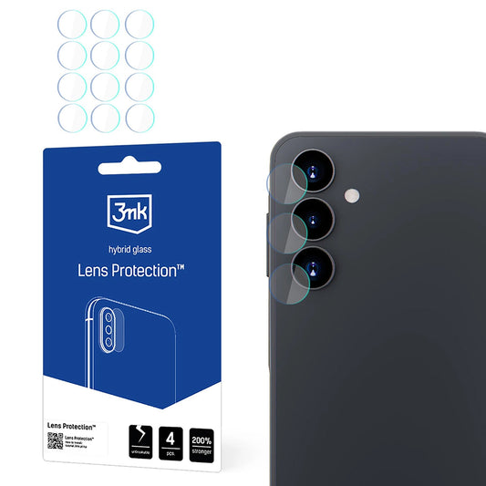 Ochranná fólie na zadní kameru 3MK Protection pro Samsung Galaxy A16 5G A166 / A16 4G A165, flexibilní sklo, sada 4 kusů, průhledná
