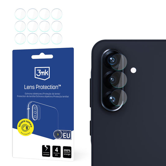 Ochranná fólie na zadní kameru 3MK Protection pro Samsung Galaxy A26 A266, flexibilní sklo, sada 4 kusů, průhledná