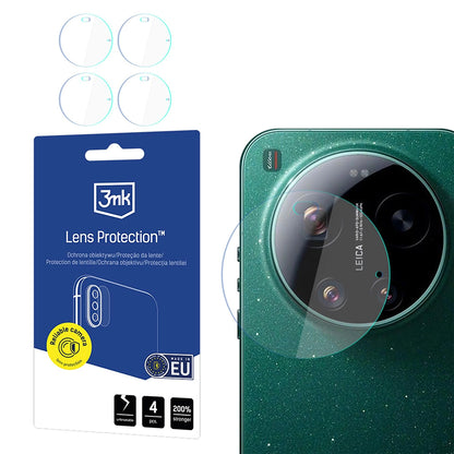 Ochranná fólie 3MK Protection na zadní kameru pro Xiaomi 17 Ultra, Flexibilní sklo, Sada 4 kusů, Průhledná