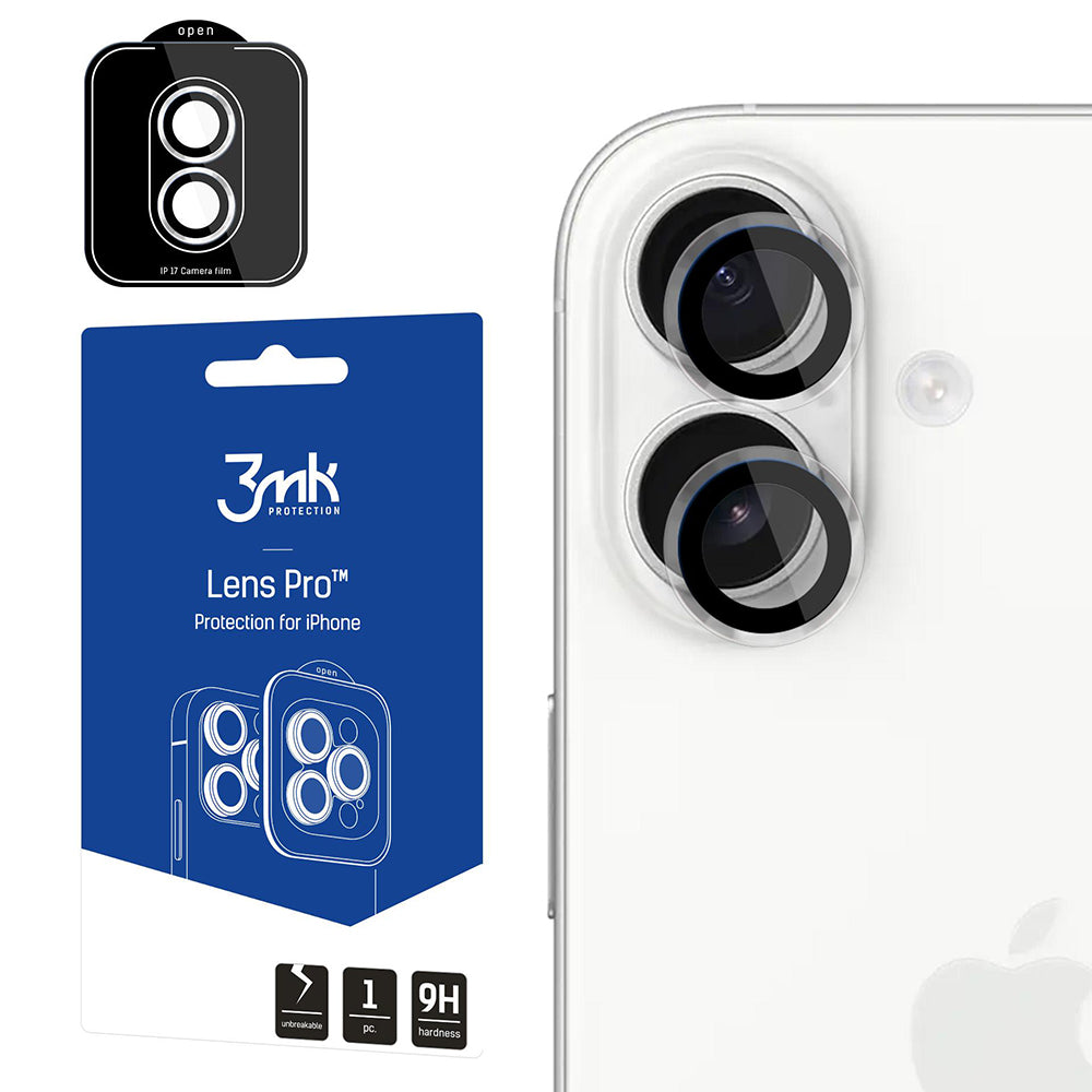 Ochranná fólie 3MK Protection Pro na zadní kameru pro Apple iPhone 17, Tvrzené sklo, Průhledná