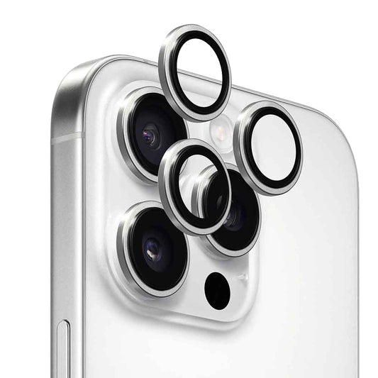 Ochranná fólie zadní kamery Anank AR pro Apple iPhone 16 Pro Max / 16 Pro, tvrzené sklo, stříbrná