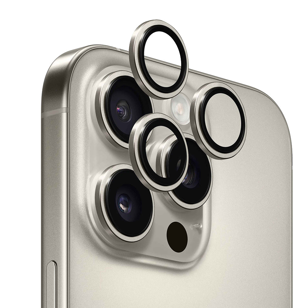 Ochranná fólie zadní kamery Anank AR pro Apple iPhone 16 Pro Max / 16 Pro, tvrzené sklo, kovově šedá