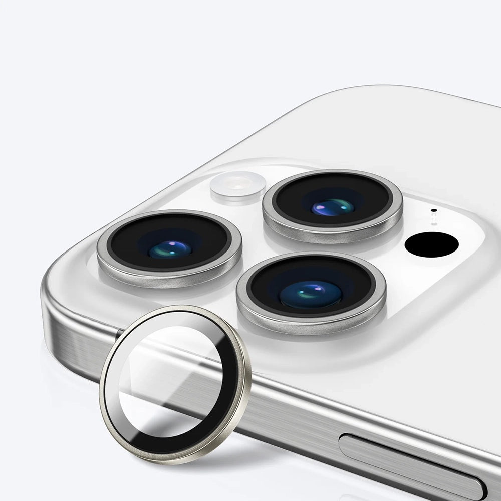 Ochranná fólie zadní kamery Anank AR pro Apple iPhone 16 Pro Max / 16 Pro, tvrzené sklo, kovově šedá