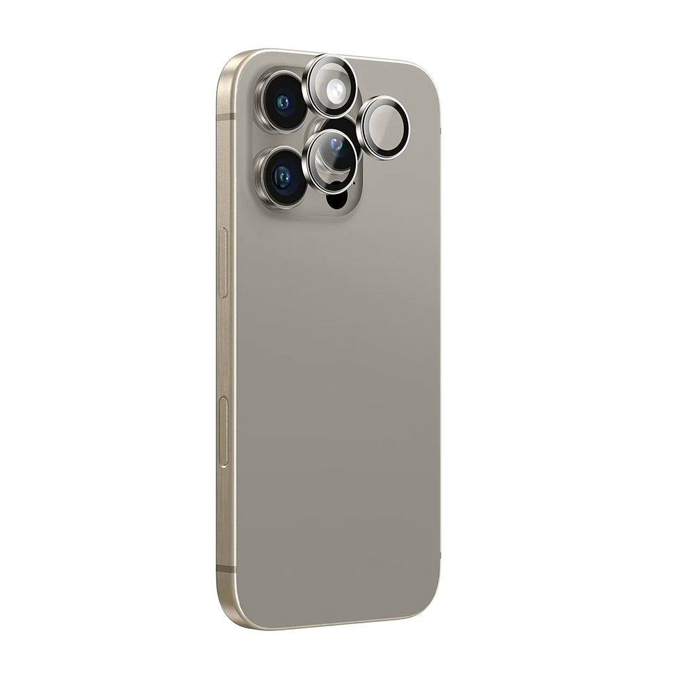 Ochranná fólie zadní kamery Anank AR pro Apple iPhone 16 Pro Max / 16 Pro, tvrzené sklo, kovově šedá