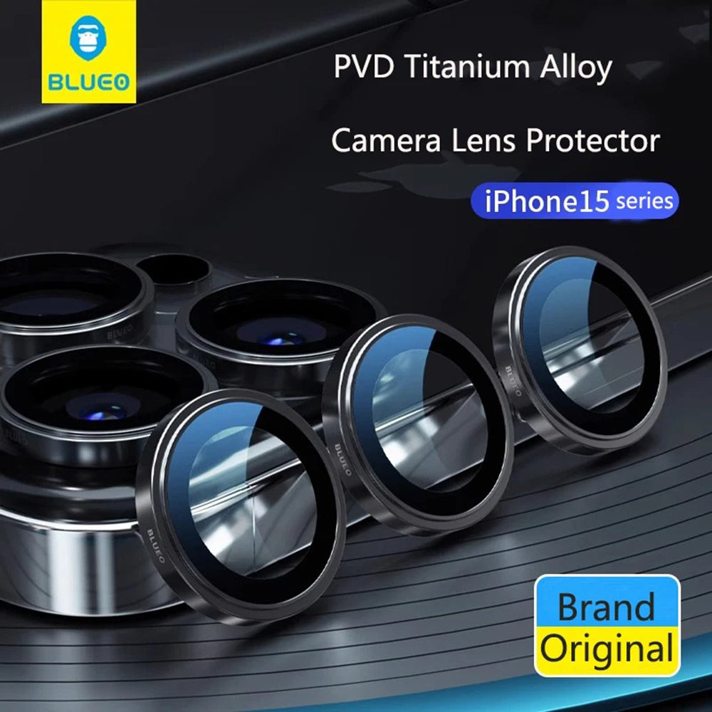 Ochranná fólie zadní kamery Blueo 99 Anti-Reflexní HD pro Apple iPhone 16 Pro Max / 16 Pro, tvrzené sklo, kovově šedá