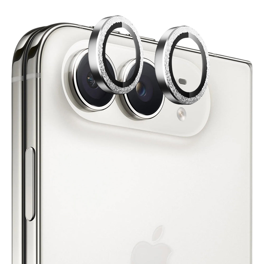 Blueo Diamond Rear Camera Protector for Apple iPhone Duo, Tempered Glass, Silver