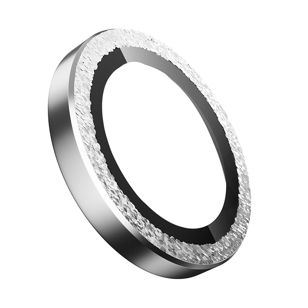 Ochranná fólie zadní kamery Blueo Glitter Diamond Metal Frame pro Apple iPhone 16 Plus / 16, tvrzené sklo, stříbrná